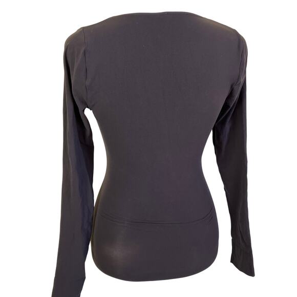 SPANX Sz L On Top and in Control Classic Long Sleeve Top in Bittersweet Brown - Picture 11 of 16